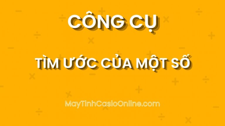 Tìm ước của một số